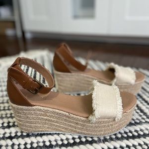 Gently used platform sandals